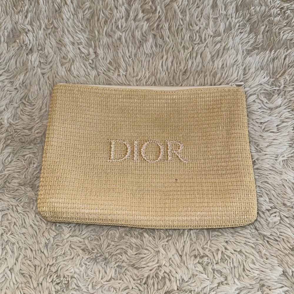 Dior Beauty Make-Up Beige Woven Clutch